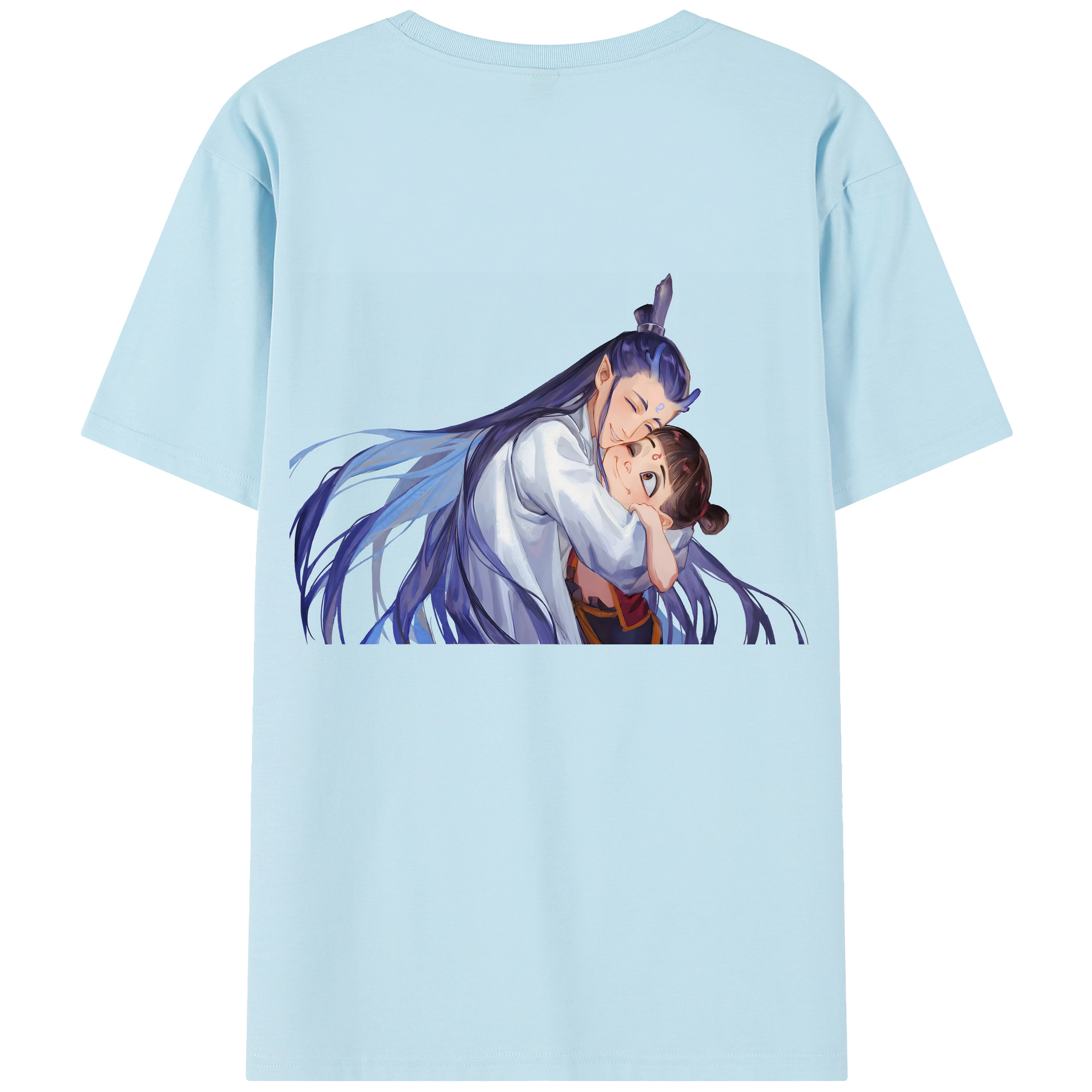 （画像用） Ne Zha 2 ナタ 魔童の大暴れ 綿100％半袖Tシャツ（背面プリント）